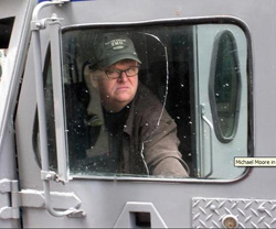 Michael Moore directs and stars in the film