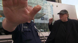 Not the first time 'get that camera outta my face' has been said during the making of a Moore doc