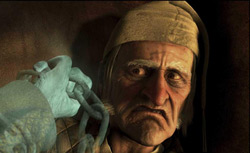 Visited by the ghost of Jacob Marley