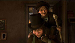 Bob Cratchit and Tiny Tim (both voiced by Gary Oldman)