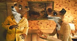 Meryl Streep voices Mrs. Fox (right)