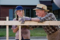 Juli with Bryce's grandfather Chet (John Mahoney)
