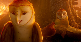 Soren (voiced by Jim Sturgess) and Kludd (Ryan Kwanten)