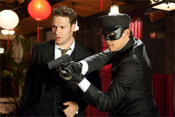 Seth Rogen as Britt (aka The Green Hornet), Jay Chou as Kato