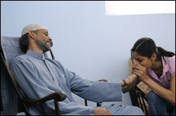 Miral with Jamal (Alexander Siddig)