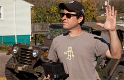 J. J. Abrams on the set