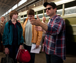 Courtney and Riley Griffiths with director JJ Abrams
