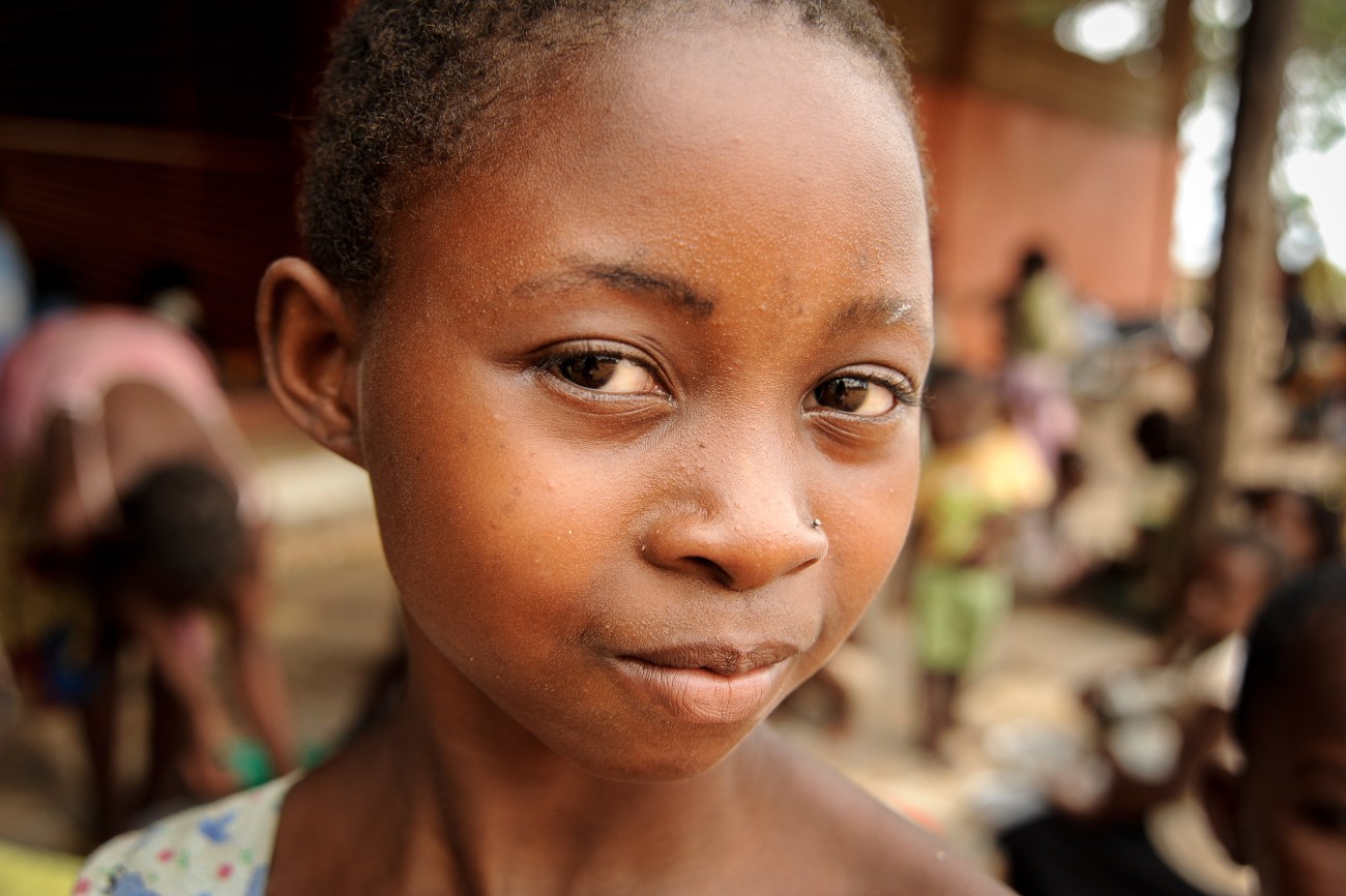 A young girl on the ministry base in Pemba.