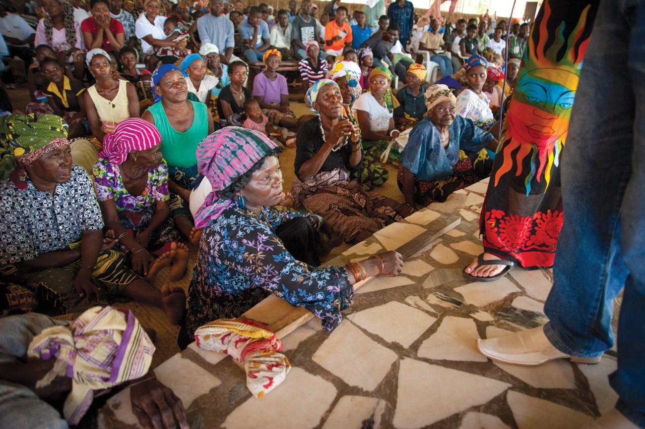 Women waiting with anticipation during the portion of a worship service where healing prayer is offered.