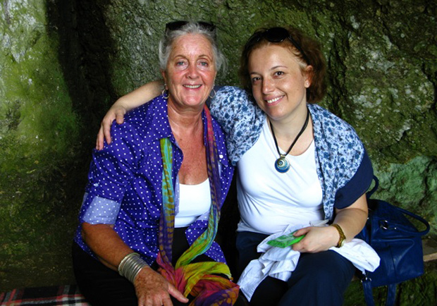 Loredana Giuglea, right, with fellow World Vision staff member Kathryn Compton