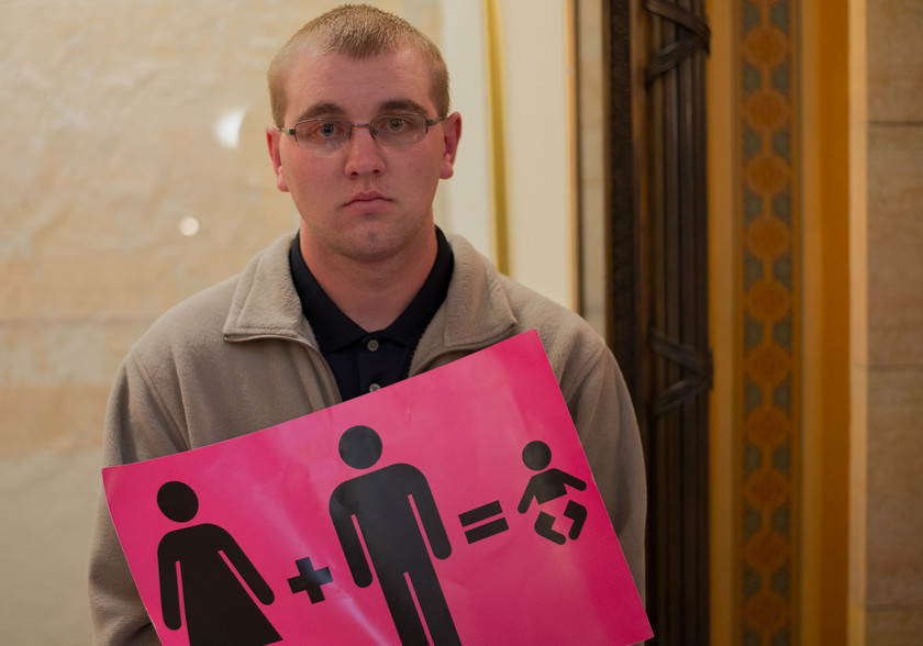 Opponent of the same sex marriage vote in the Minnesota Senate