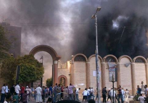 St. George Church in Sohag, one of 27 churches attacked. (Watani)