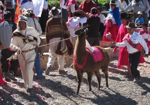 Traditional Aymara ceremony in Copacabana, Bolivia (2010).