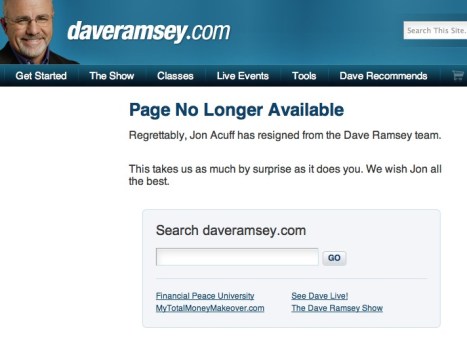 Screenshot from DaveRamsey.com