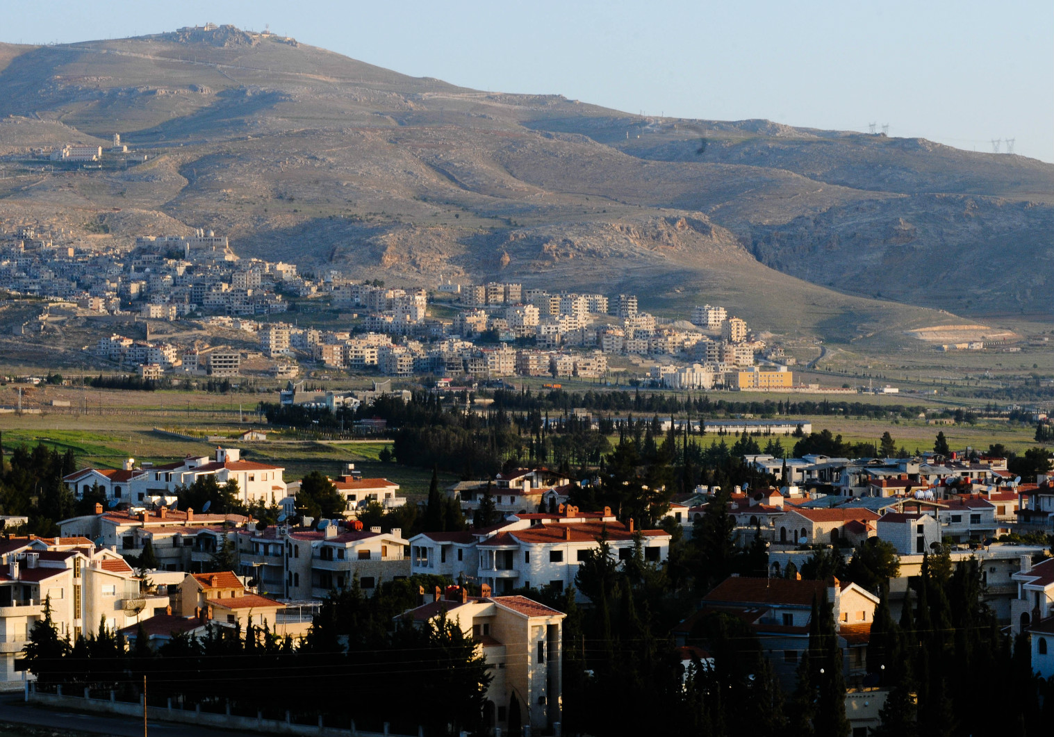 Saidnaya's Cherubim Monastery (top left) today features a prominent Jesus statue.