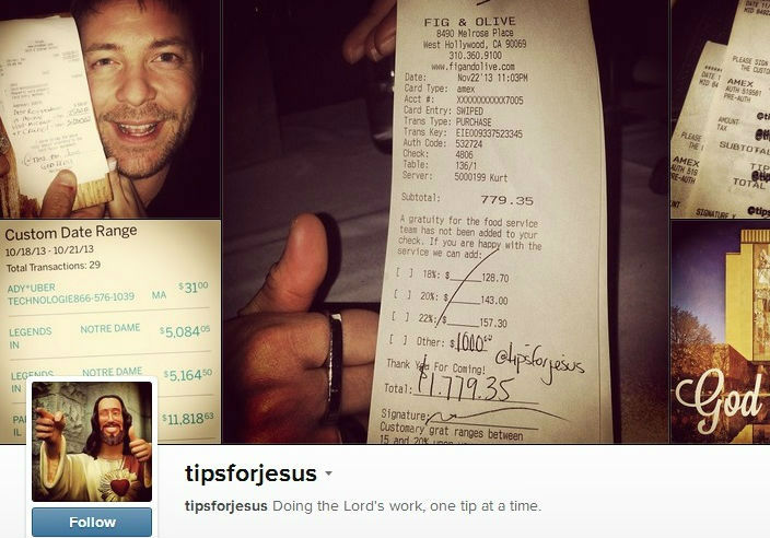 Screenshot of @tipsforjesus Instagram account