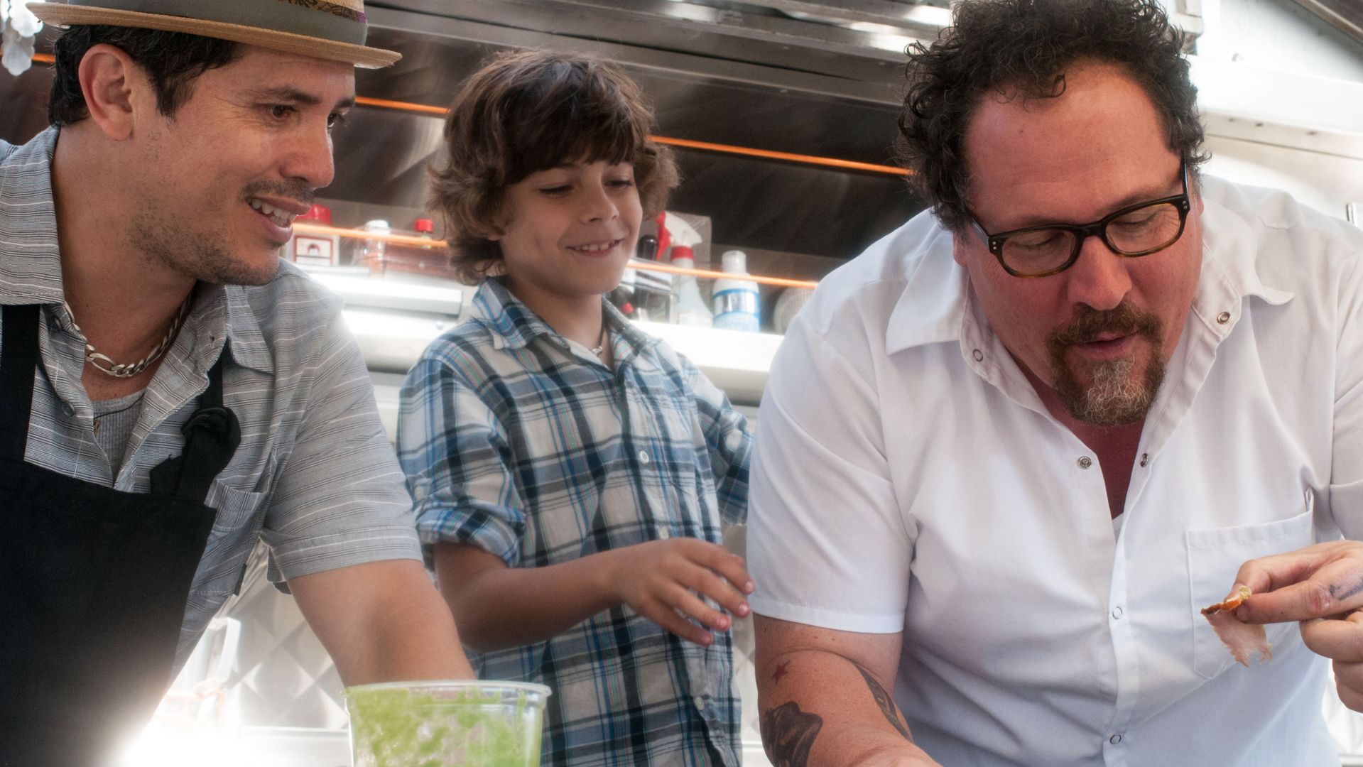 John Leguizamo, Jon Favreau and Emjay Anthony in 'Chef'