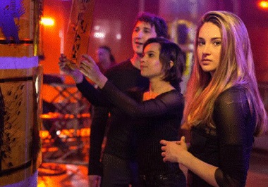 Shailene Woodley, Miles Teller and Zoë Kravitz in 'Divergent'