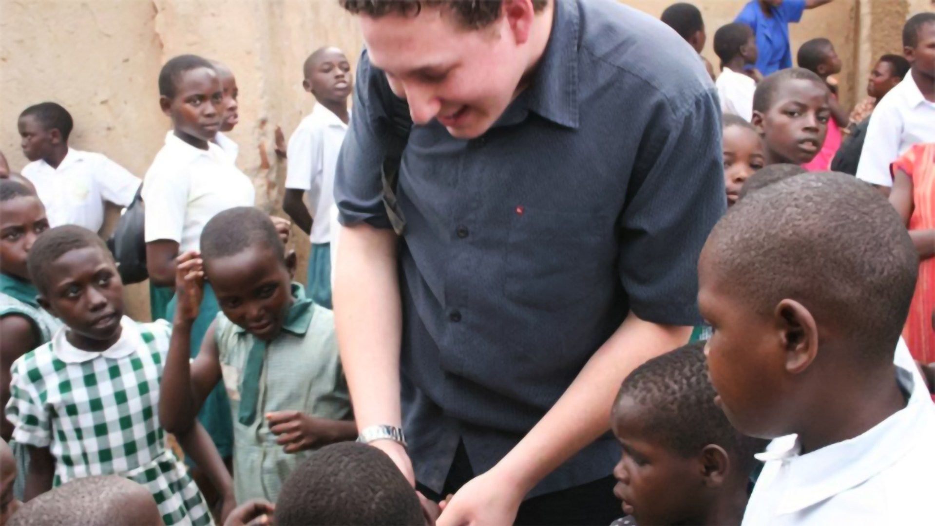 Matthew Warren during a recent visit to Africa.
