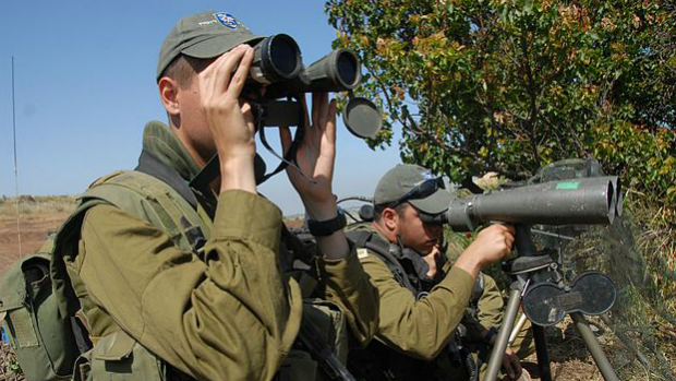 IDF soldiers on the Israel-Syria border in 2011.