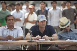 Jon Hamm and J.K. Simmons in 'Million Dollar Arm'