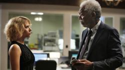 Scarlett Johansson and Morgan Freeman in 'Lucy'