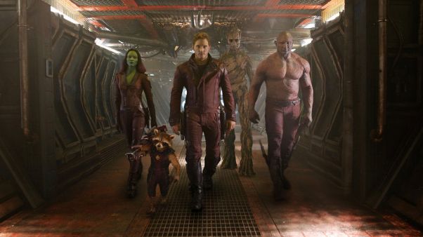 Vin Diesel, Bradley Cooper, Chris Pratt, Zoe Saldana and Dave Bautista in 'Guardians of the Galaxy'