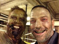 Merchant (left), shown here with cast member Keith Allan, has a mid-season cameo