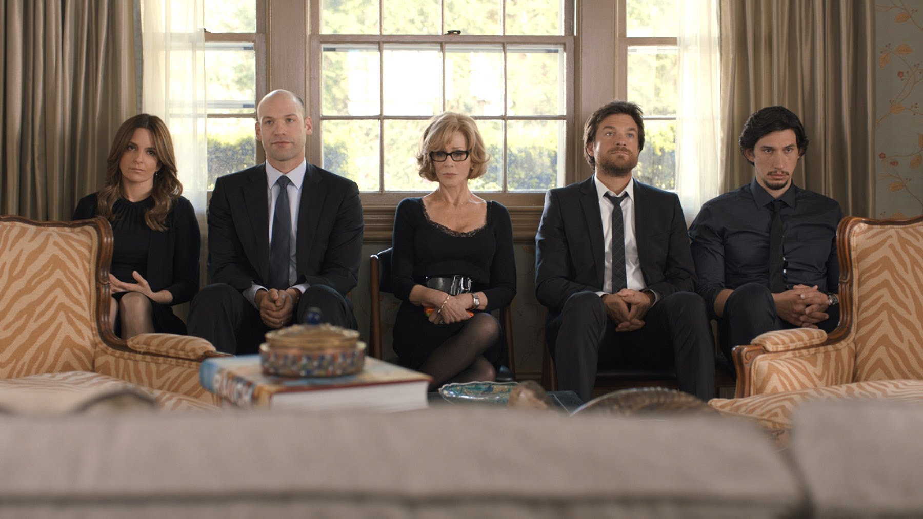 Tina Fey, Corey Stoll, Jane Fonda, Jason Bateman, and Adam Driver in 'This Is Where I Leave You'