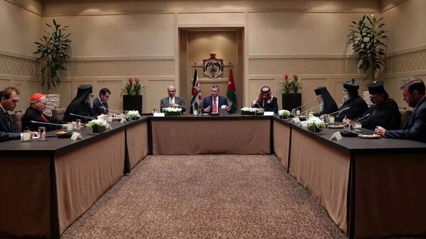 Chris Seiple and Johnnie Moore meet with King Abdullah II of Jordan and Eastern patriarchs.