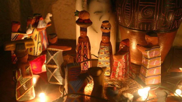West African nativity display