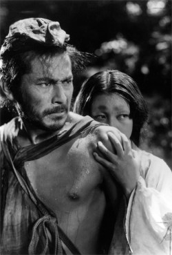 Toshirô Mifune and Machiko Kyō in 'Rashomon'