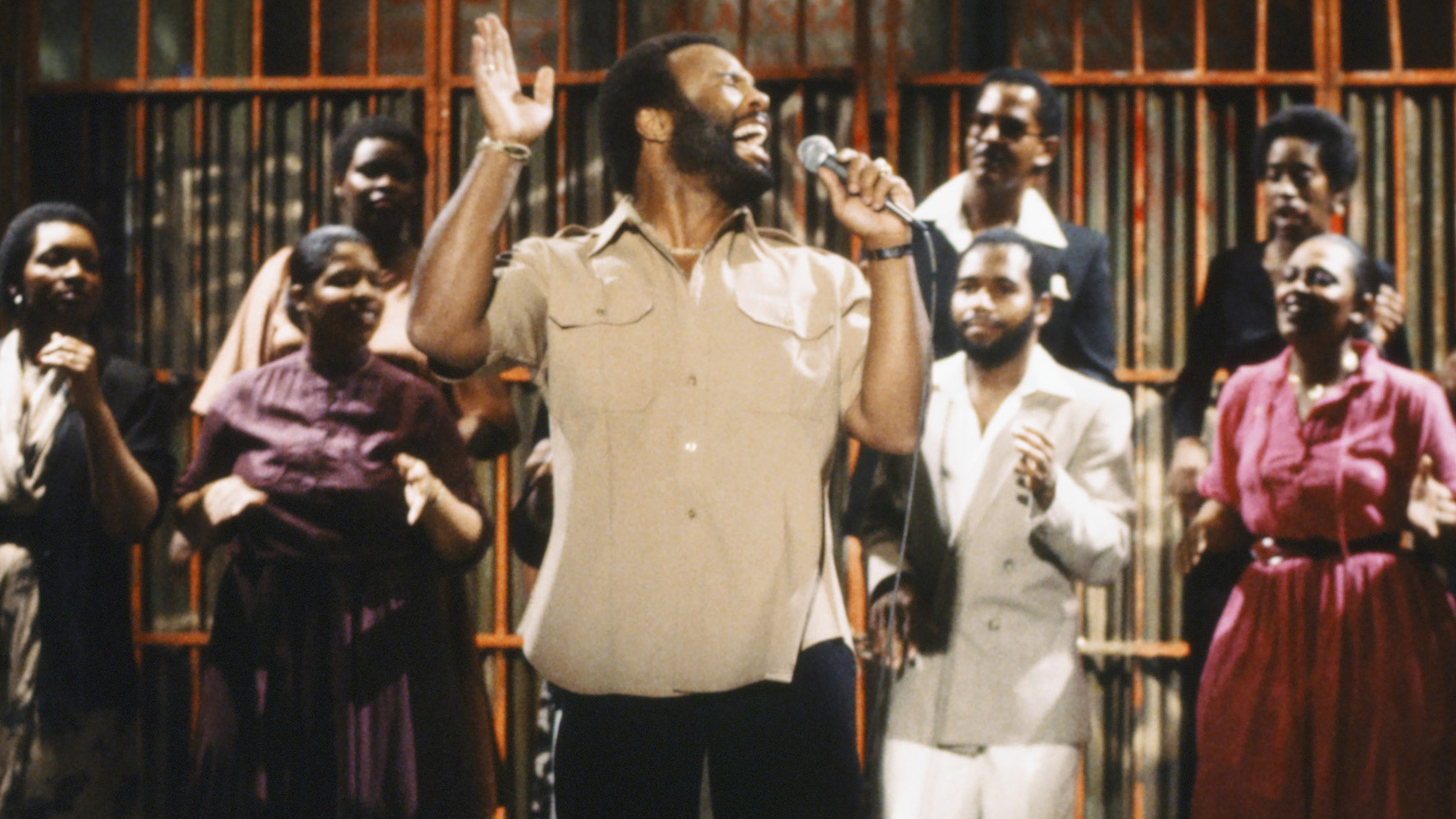 Andrae Crouch performs on Saturday Night Live in 1980