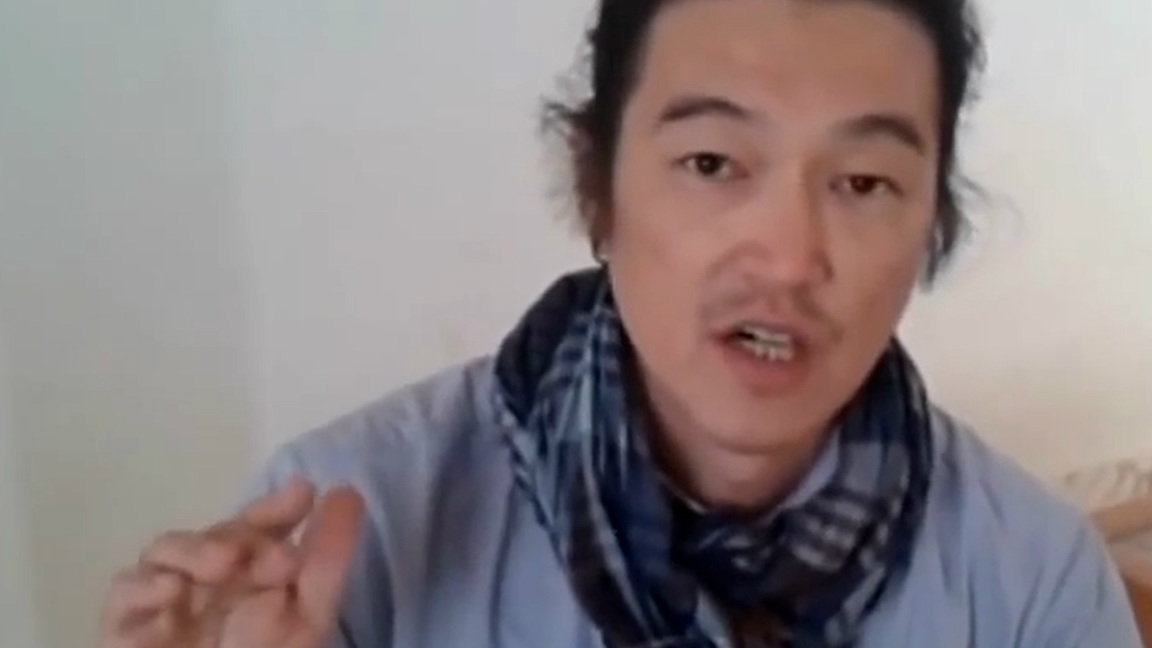 Kenji Goto on video explaining why he traveled to Syria's IS-controlled areas.