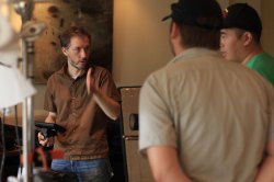 Paul Harrill on the set of 'Something, Anything'