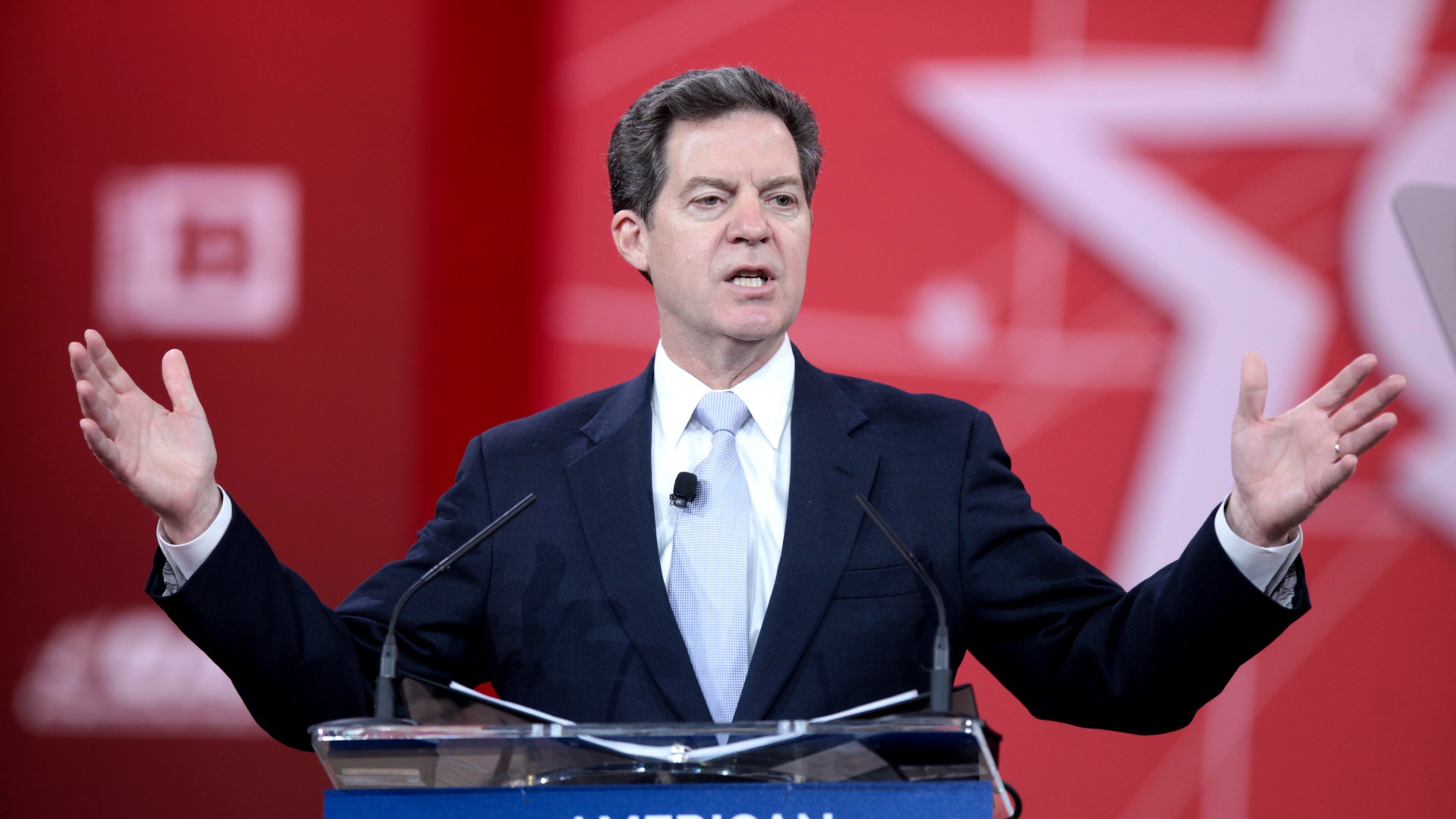 Kansas Gov. Sam Brownback speaks at a February 2015 event in Washington.