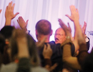 Even new church members prayed for reconciliation.
