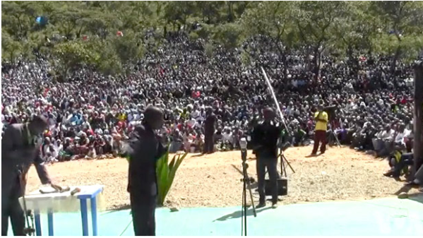 Light of the World followers gather to hear Jose Kalupeteka.
