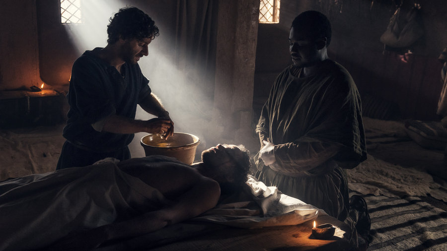 Peter and John prepare Stephen's body for burial in 'A.D. The Bible Continues'
