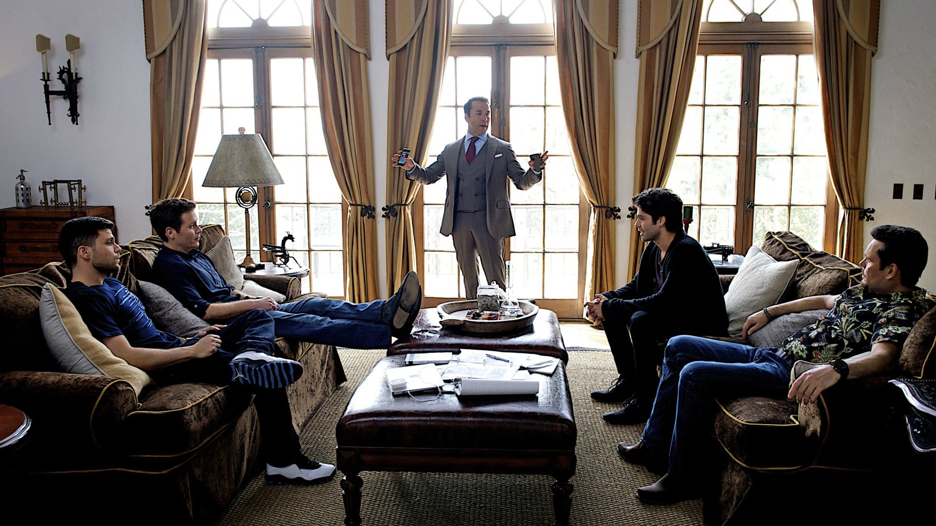 Kevin Dillon, Adrian Grenier, Jeremy Piven, Kevin Connolly, and Jerry Ferrara in 'Entourage'