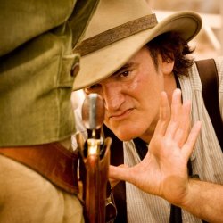 Quentin Tarantino on the set of 'Django Unchained'