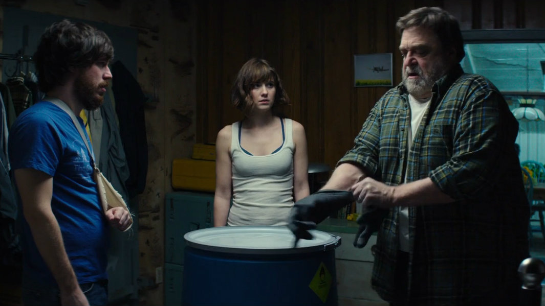 John Gallagher Jr., Mary Elizabeth Winstead, and John Goodman in '10 Cloverfield Lane'