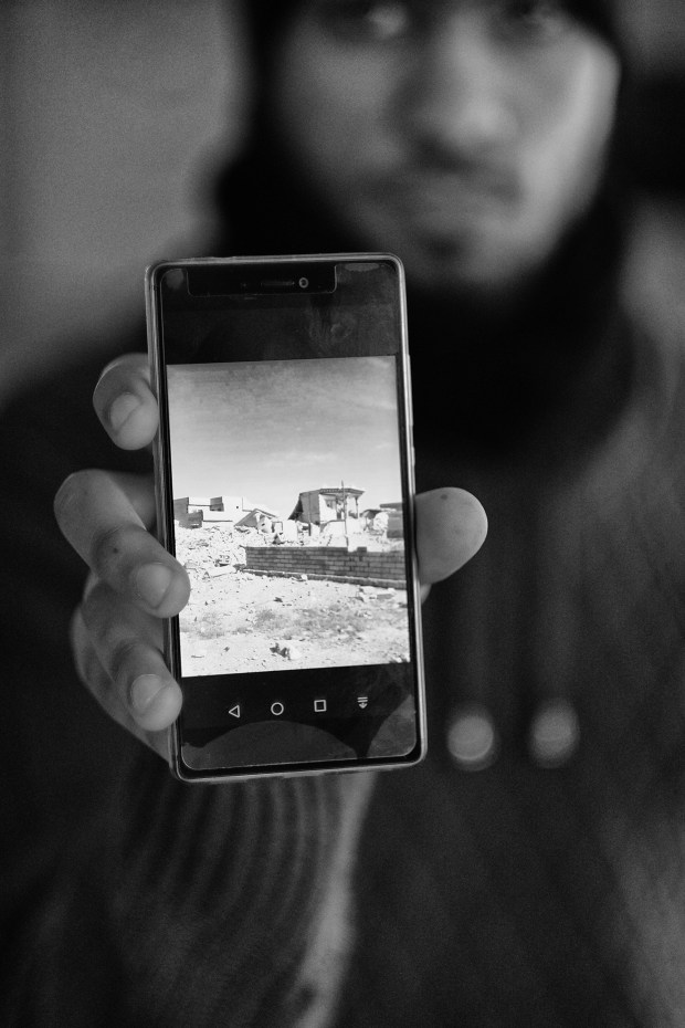 Sid, Serbia: This Syrian young man said he had to leave his  city after his home was destroyed only weeks before.
