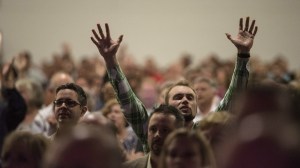 Southern Baptists worship at last year's annual meeting in Columbus, Ohio.