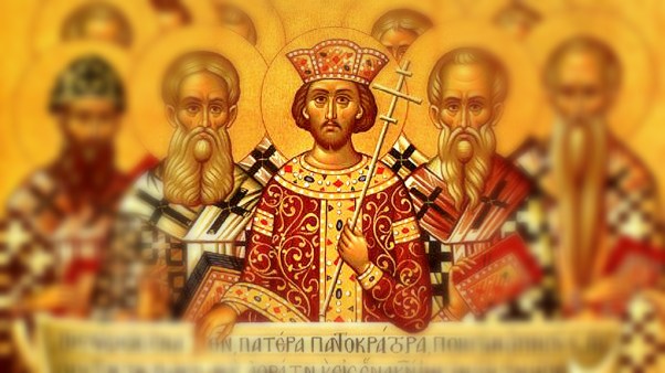 Icon depicting the First Council of Nicaea.