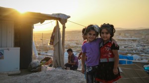 Syrian refugees at a camp in northern Iraq.