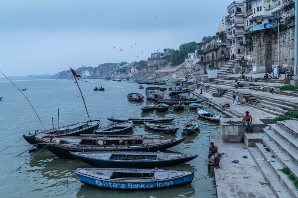 The famous ghats of Varanasi.
