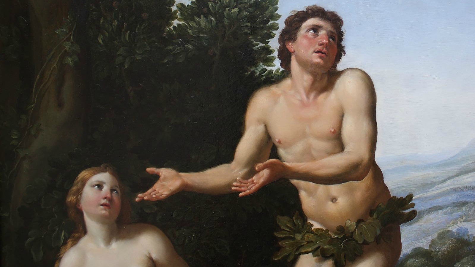 Portion of Domenichino's "God admonishing Adam and Eve."