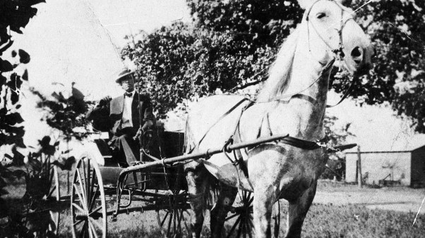 Frank Graham (left) had only three years of school and couldn’t read or write well, but built up one of Charlotte’s largest dairy farms, with 300 acres and 400 regular customers.