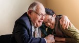 L’Arche member Charles Clark, 82, hugs volunteers and also serves as co-chair of an annual retreat-planning committee at St. Mary’s Episcopal Church in Washington, DC.